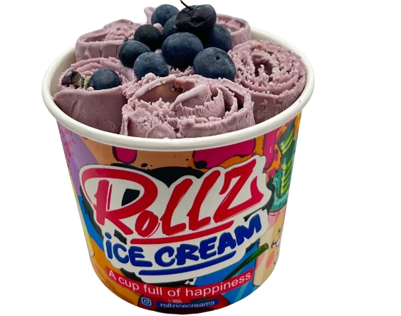 Blue Blizzard rolled ice cream
