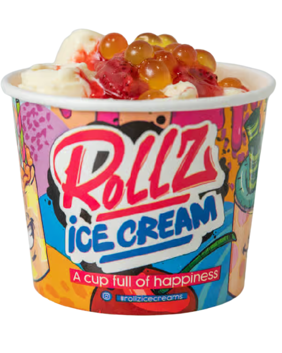 Kinder Bueno rolled ice cream