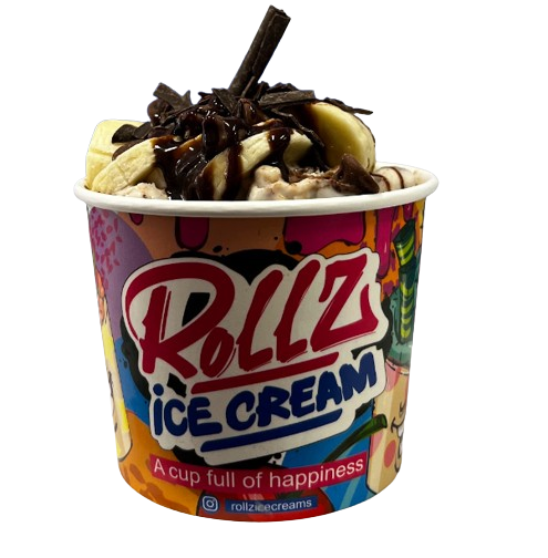 Nutella Banana rolled ice cream