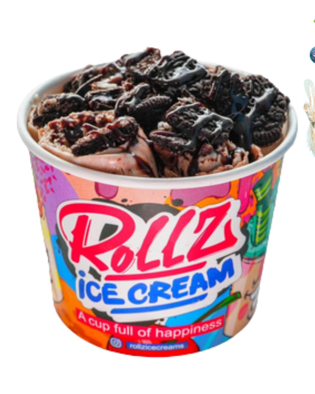 Oreo Cookie rolled ice cream