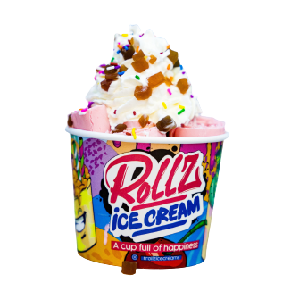 Wild Strawberry rolled ice cream